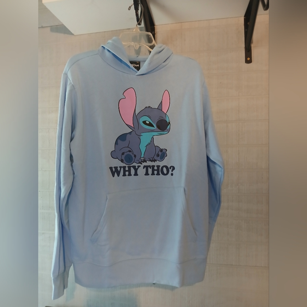 Disney Stitch Size Medium 32-34  Light Blue Hoodie    FF#301